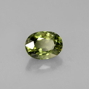 1,04 ctw natürlicher grüner Turmalin, Oval Schliff, VS