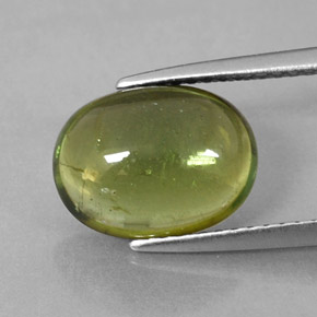 3,45 ctw natürlicher grüner Turmalin, Oval Schliff, Transparent
