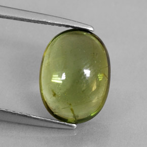 3,45 ctw natürlicher grüner Turmalin, Oval Schliff, Transparent