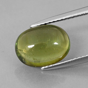 3,45 ctw natürlicher grüner Turmalin, Oval Schliff, Transparent