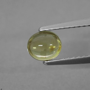 0,62 ctw natürlicher gelber Turmalin, Oval Schliff, Transparent