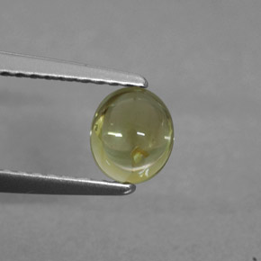 0,62 ctw natürlicher gelber Turmalin, Oval Schliff, Transparent