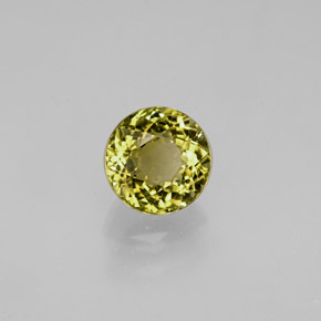 0,77 ctw natürlicher Gold Turmalin, Rundschliff, VVS