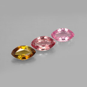 1,96 ct natürliche mehrfarbiger Turmalin-Edelsteine, Marquise, VVS-VS