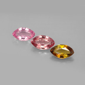 1,96 ct natürliche mehrfarbiger Turmalin-Edelsteine, Marquise, VVS-VS