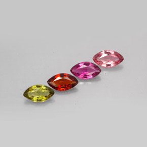  ct natürliche mehrfarbiger Turmalin-Edelsteine, Marquise, VVS-VS