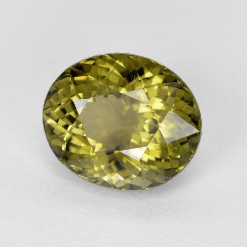 1,59 ctw natürlicher grüner Turmalin, Oval Schliff, VS