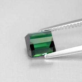 2,06 ctw natürlicher grüner Turmalin, Smaragdschliff, VVS