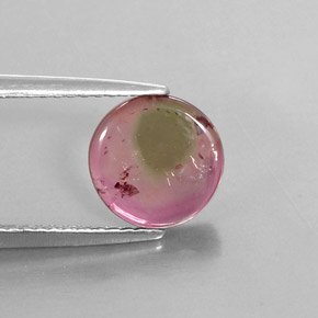 1,55 ctw natürlicher zweifarbiger Turmalin, Fantasieschliff, Transparent
