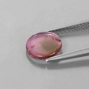 1,55 ctw natürlicher zweifarbiger Turmalin, Fantasieschliff, Transparent