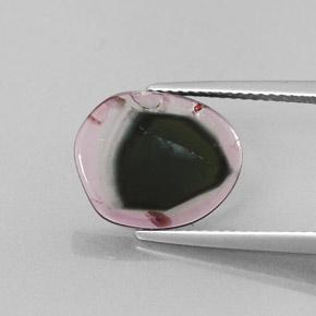 3,22 ctw natürlicher zweifarbiger Turmalin, Fantasieschliff, Transparent