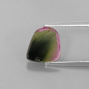 2,24 ctw natürlicher mehrfarbiger Turmalin, Transparent, Transparent / Lichtdurchlässig