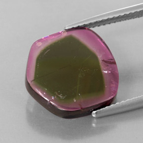 8,46 ctw natürlicher mehrfarbiger Turmalin, Transparent, Transparent / Lichtdurchlässig