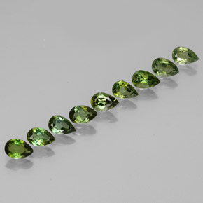 3,52 ct natürliche grüner Turmalin-Edelsteine, Birnenform, VVS-VS