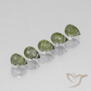 2.34 ct natürliche Helles Waldgrün Turmalin-Edelsteine, Briolette, VVS-VS