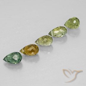 2.45 ct natürliche Mehrfarbig Turmalin-Edelsteine, Briolette, VVS-VS