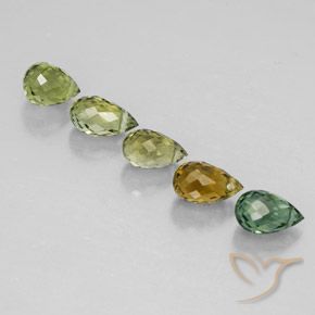 2.45 ct natürliche Mehrfarbig Turmalin-Edelsteine, Briolette, VVS-VS