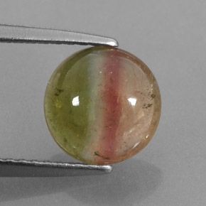 1,86 ctw natürlicher mehrfarbiger Turmalin, Transparent, Transparent / Lichtdurchlässig