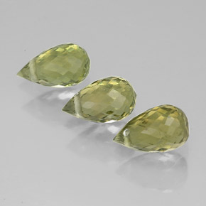 1,68 ct natürliche grüner Turmalin-Edelsteine, Briolette, VS