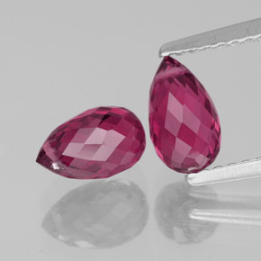  ct natürliche roter Turmalin-Edelsteine, Briolette, VS