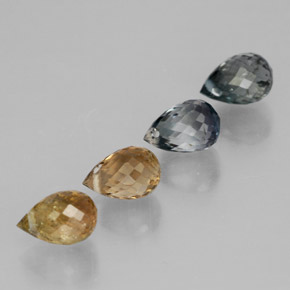3,54 ct natürliche mehrfarbiger Turmalin-Edelsteine, Briolette, VVS-VS