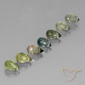 3.11 ct natürliche Mehrfarbig Turmalin-Edelsteine, Briolette, VS