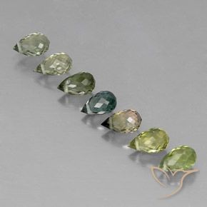 3.11 ct natürliche Mehrfarbig Turmalin-Edelsteine, Briolette, VS