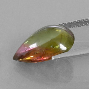 4,43 ctw natürlicher mehrfarbiger Turmalin, Transparent, Transparent / Lichtdurchlässig