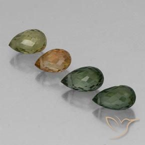 2,62 ct natürliche mehrfarbiger Turmalin-Edelsteine, Briolette, VS