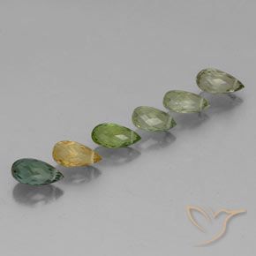 2.76 ct natürliche Mehrfarbig Turmalin-Edelsteine, Briolette, VS