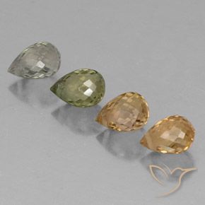 2.68 ct natürliche Mehrfarbig Turmalin-Edelsteine, Briolette, VS