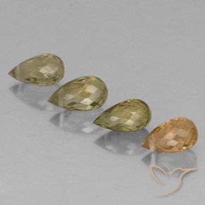 2.43 ct natürliche Mehrfarbig Turmalin-Edelsteine, Briolette, VS