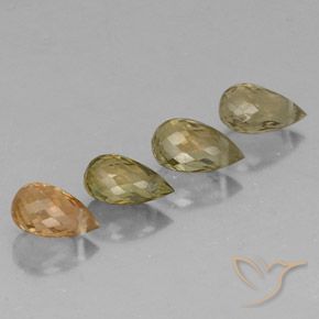 2.43 ct natürliche Mehrfarbig Turmalin-Edelsteine, Briolette, VS