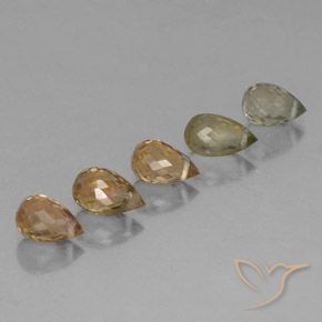 2.67 ct natürliche Mehrfarbig Turmalin-Edelsteine, Briolette, VS