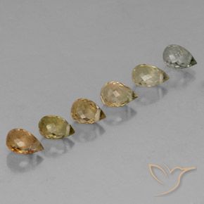 2.19 ct natürliche Mehrfarbig Turmalin-Edelsteine, Briolette, VS