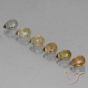 2.19 ct natürliche Mehrfarbig Turmalin-Edelsteine, Briolette, VS