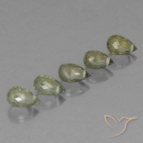 2.18 ct natürliche Helles Waldgrün Turmalin-Edelsteine, Briolette, VS