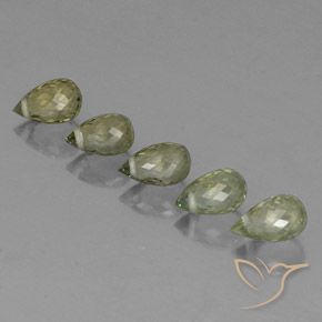 2.18 ct natürliche Helles Waldgrün Turmalin-Edelsteine, Briolette, VS