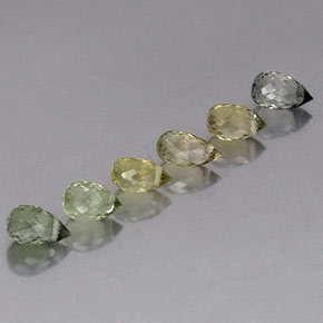 2,22 ct natürliche mehrfarbiger Turmalin-Edelsteine, Briolette, VS