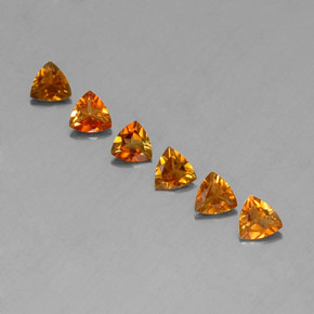  ct natürliche orangefarbener Turmalin-Edelsteine, Trillion, VVS-VS