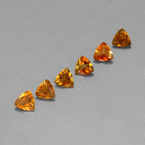  ct natürliche orangefarbener Turmalin-Edelsteine, Trillion, VVS-VS