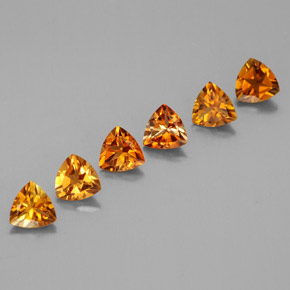  ct natürliche orangefarbener Turmalin-Edelsteine, Trillion, VVS-VS