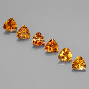  ct natürliche orangefarbener Turmalin-Edelsteine, Trillion, VVS-VS