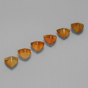  ct natürliche orangefarbener Turmalin-Edelsteine, Trillion, VVS-VS