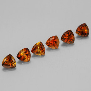  ct natürliche orangefarbener Turmalin-Edelsteine, Trillion, VVS-VS