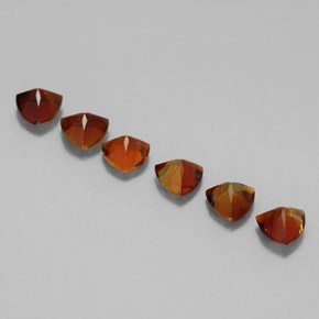  ct natürliche orangefarbener Turmalin-Edelsteine, Trillion, VVS-VS