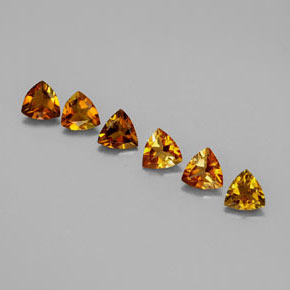  ct natürliche orangefarbener Turmalin-Edelsteine, Trillion, VVS-VS