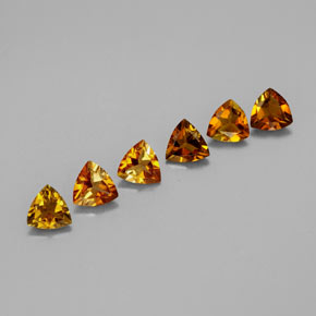  ct natürliche orangefarbener Turmalin-Edelsteine, Trillion, VVS-VS