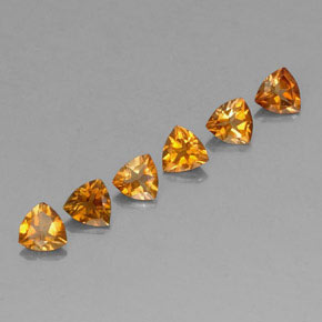 1,24 ct natürliche orangefarbener Turmalin-Edelsteine, Trillion, VVS-VS