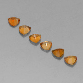 1,24 ct natürliche orangefarbener Turmalin-Edelsteine, Trillion, VVS-VS